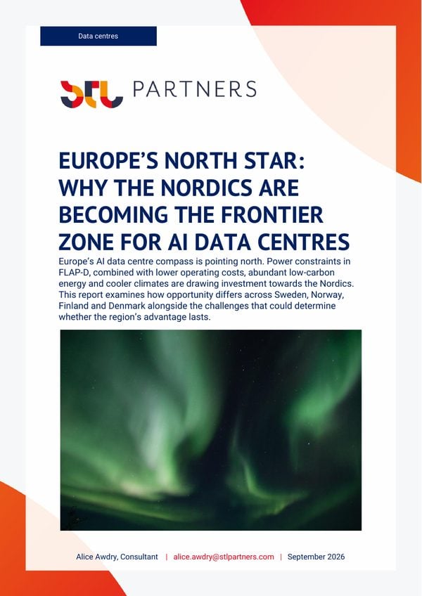 Cover of STL Partners report Europe's North Star: Why the Nordics are becoming the frontier zone for AI data centres